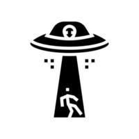 ilustração em vetor ícone glifo de abdução alienígena
