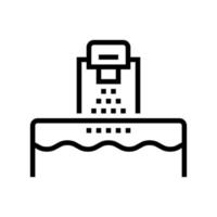 ilustração vetorial de ícone de linha de máquina de lavar vetor