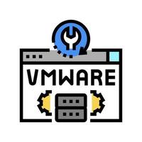 ilustração vetorial de ícone de cor de recuperação de dados vmware vetor