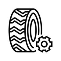 ilustração vetorial de ícone de linha de pneus industriais vetor