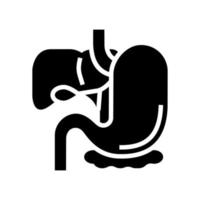 ilustração em vetor ícone glifo do trato gastrointestinal