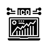 moeda inicial oferecendo ilustração em vetor ícone glifo ico