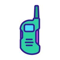 ilustração de contorno de vetor de ícone de walkie talkie amador