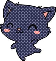 desenho de gato kawaii fofo vetor