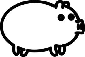 ícone de porco gordo vetor