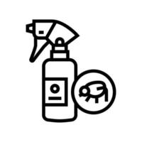 ilustração vetorial de ícone de linha de spray de pulgas vetor