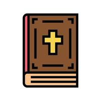 ilustração em vetor ícone de cor do livro do cristianismo da bíblia