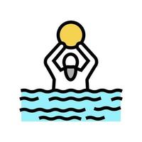 exercício de natação para pessoas idosas ilustração vetorial de ícone de cor vetor