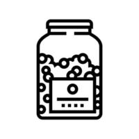 ilustração vetorial de ícone de linha de ervilhas de garrafa vetor