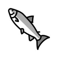 ilustração vetorial de ícone de cor de salmão atlântico vetor