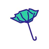 ilustração de contorno de vetor de ícone de guarda-chuva quebrado