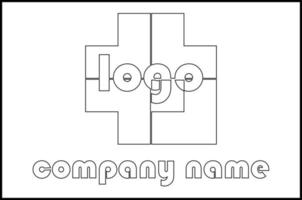 gráfico de ilustração vetorial do logotipo da empresa simples isolado em branco vetor