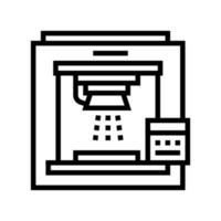 ilustração em vetor ícone de linha de máquina de jateamento