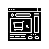 ilustração vetorial de ícone de glifo de pedido on-line vetor