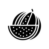 ilustração vetorial de ícone de glifo de baga de verão melancia vetor