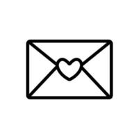 envelope com vetor de ícone de parabéns. ilustração de símbolo de contorno isolado