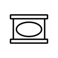 pote de conservas com círculo na ilustração de contorno de vetor de ícone central