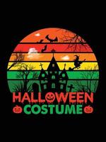 design de camiseta vintage de horror de halloween, gráficos vetoriais de modelo de impressão assustadores, design de camisa de ilustração de tipografia de alta qualidade vetor