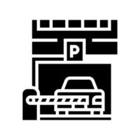 barreira de ilustração vetorial de ícone de linha de estacionamento vetor