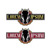 conjunto de pacote de logotipo de cavalo emblema vintage vetor