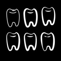 dentes dentista clínica odontológica logotipo símbolo ícone vetor modelo