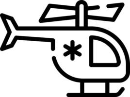 ambulância aérea, ícone de resgate, saúde e ícone médico. vetor