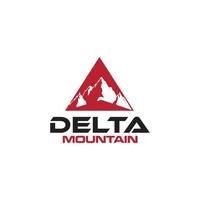ilustração do logotipo da montanha triângulo delta vermelho vetor