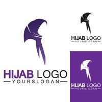 modelo de vetor de design de logotipo hijab