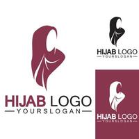 modelo de vetor de design de logotipo hijab