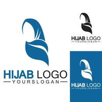 modelo de vetor de design de logotipo hijab