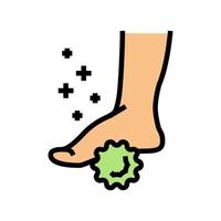 massagem pés chatos ilustração vetorial de ícone de cor vetor