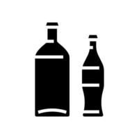 ilustração em vetor ícone de glifo de produção de vidro de garrafa