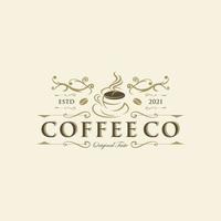 modelo de vetor de design de logotipo de café.