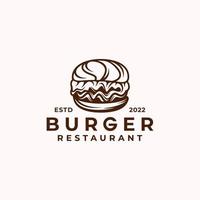 modelo de vetor de design de logotipo de hambúrguer. logotipo de comida rápida