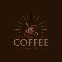modelo de vetor de design de logotipo de café.