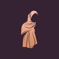 vetor de logotipo hijab. design gráfico vetorial hijab.