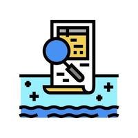 ilustração em vetor ícone de cor de serviços de inspeção de piscina