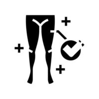 ilustração vetorial de ícone de glifo de pernas saudáveis vetor