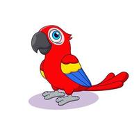 papagaio bebê fofo dos desenhos animados. desenho de animais fofos. ilustração vetorial vetor