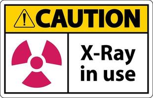 raio-x de sinal de cautela em uso em fundo branco vetor