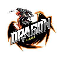 logotipo de jogo de mascote de dragão vetor