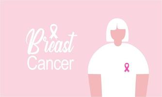 mês de conscientização do câncer de mama do grupo de diversas mulheres étnicas juntamente com o conceito de fita de apoio rosa vetor