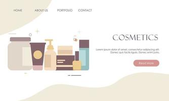 definir recipientes cosméticos garrafas vetor de spa de beleza facial