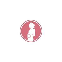 ícone de mulher grávida vetor