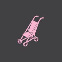 design de modelo de ilustração vetorial de ícone de carrinho de bebê vetor