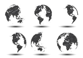 Esboçar vetores do mapa mundial
