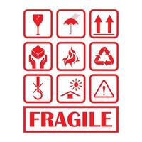 vetor de ícone frágil