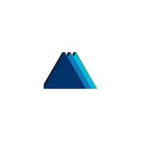 logotipo de três triângulos. vetor