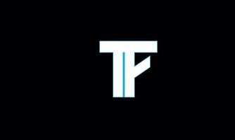 letras do alfabeto iniciais monograma logotipo tf, ft, tef vetor