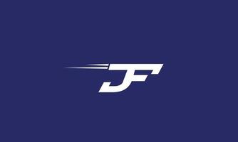 letras do alfabeto iniciais monograma logotipo jf, fj, j e f vetor